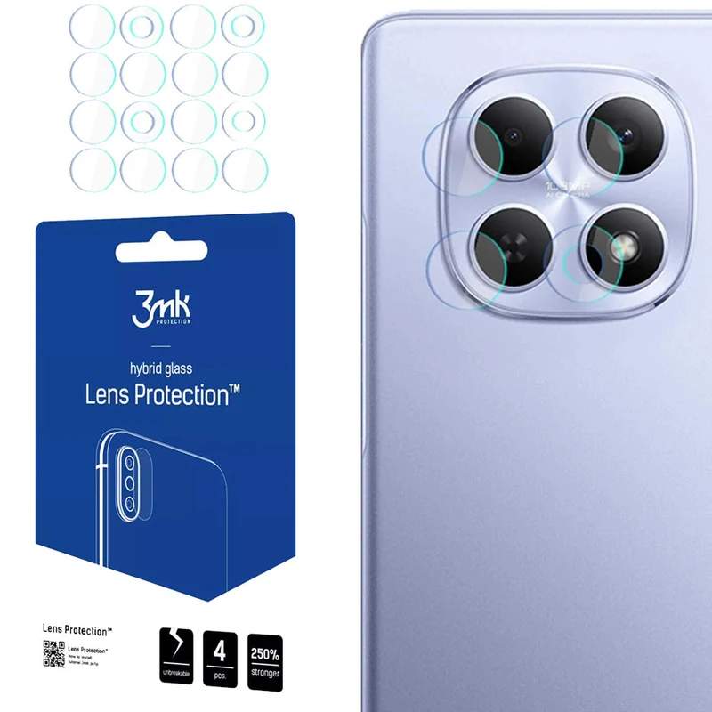 Objektivschutz für Xiaomi Redmi Note 15 4G / 5G, 3mk Lens Protection, 4 Sätze