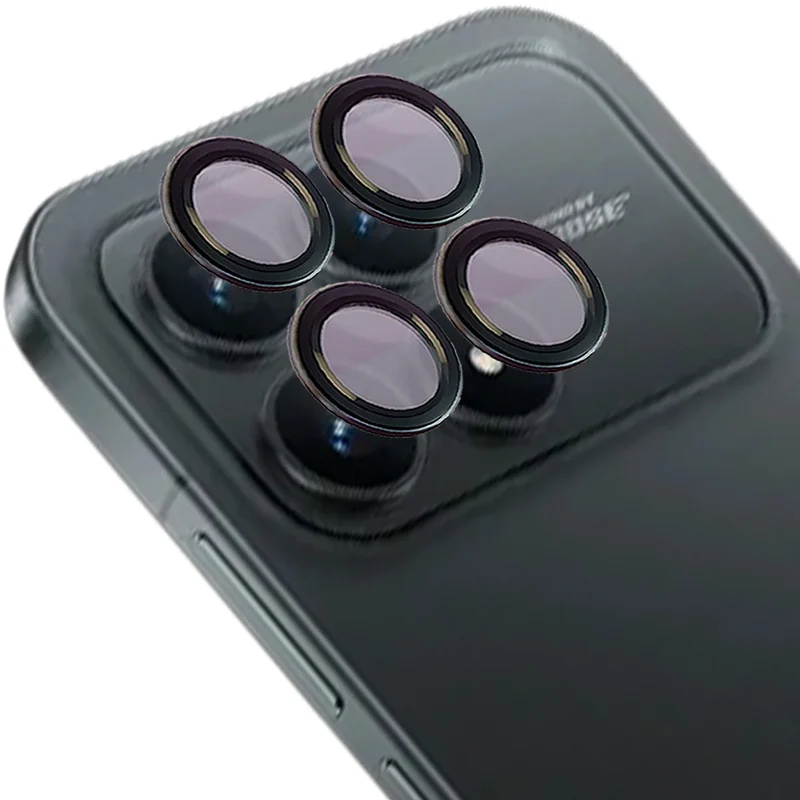 Glas für die Kamera für Xiaomi POCO F8 Pro, Bizon Glass Snap Lens, 1 Set, Schwarzer Rahmen