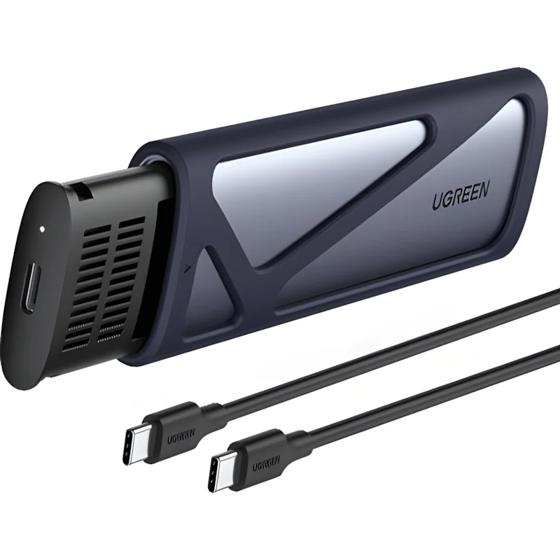 Festplattenfach, Festplattengehäuse für M.2 NVMe SSD mit USB-C 3.2-Anschluss, 10 Gbps, Ugreen CM400, Grau