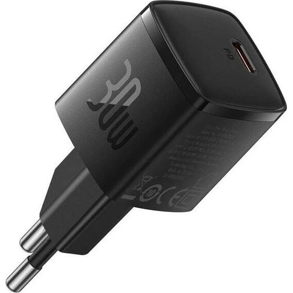 Wandladegerät Baseus Cube Pro GaN3 PD USB-C, 30W, Schwarz