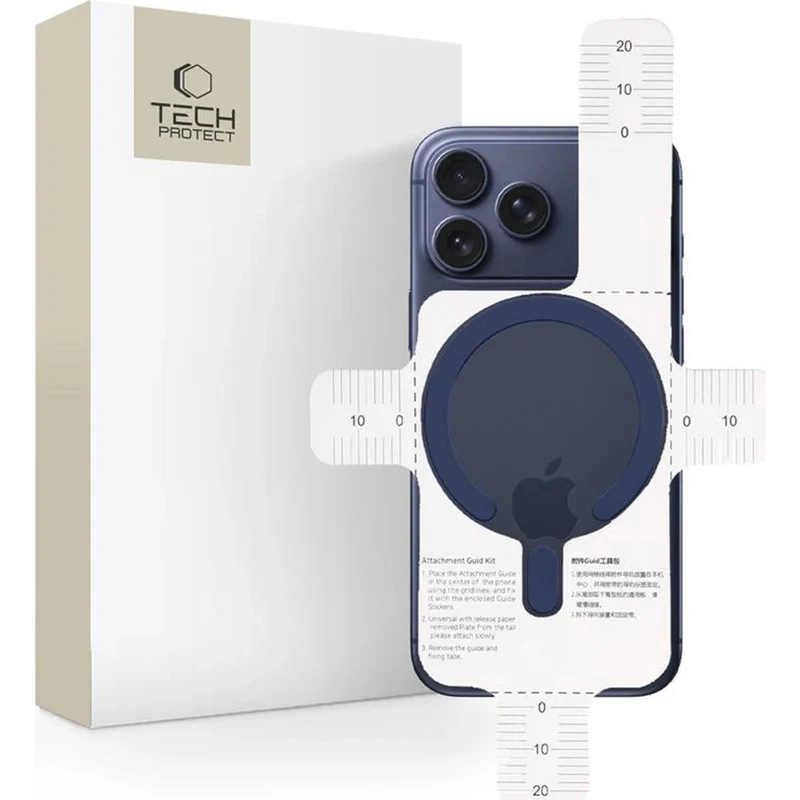 Magnetplatten Tech-Protect MMP-200 Magnetic MagSafe Ring für Hüllen ohne Magsafe, Dunkelblau