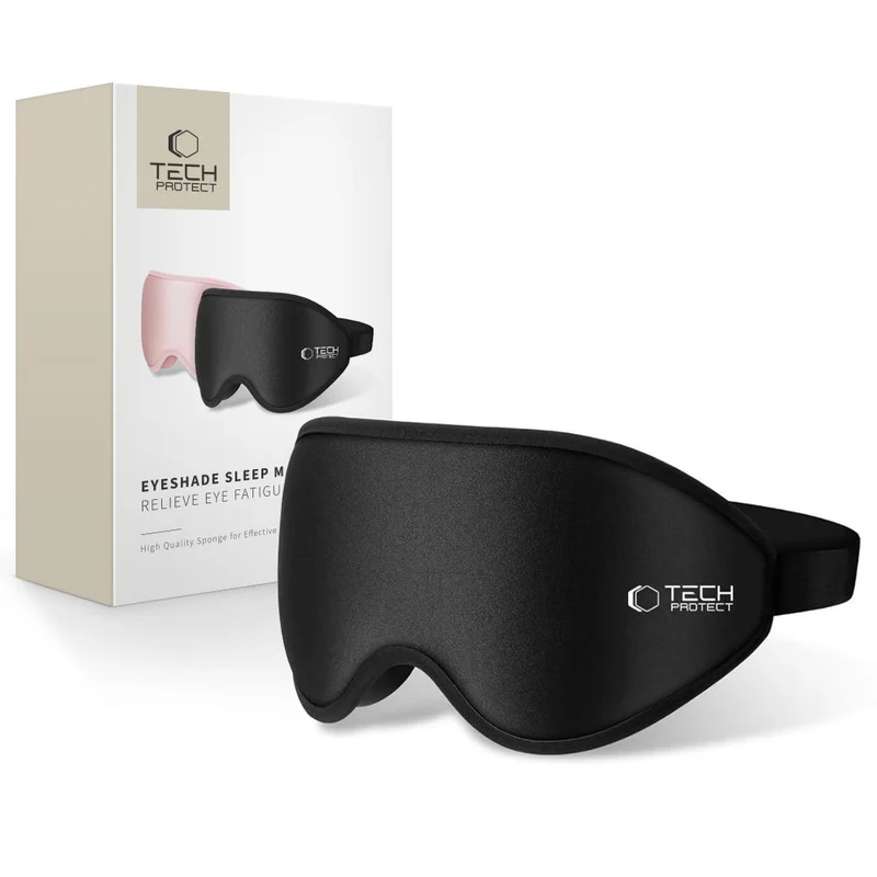Augenmaske ohne Druck, Tech-Protect Eyeshade Sleep, Schwarz