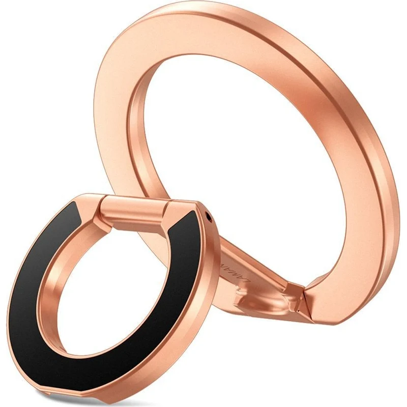 Magnetischer Fingerhalter, Tech-Protect MMR400 Lamano Magnetic MagSafe Ring, Telefonhaler, Golden Rosa