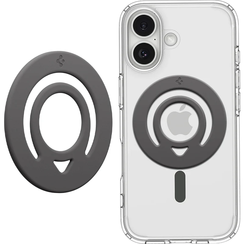 Magnetischer Fingerhalter für MagSafe, Spigen Dual Pop MagFit Holder, Dunkelgrau