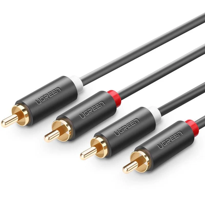 Ugreen Audio-/Videokabel 2x RCA (Stecker), 5m, Dunkelgrau