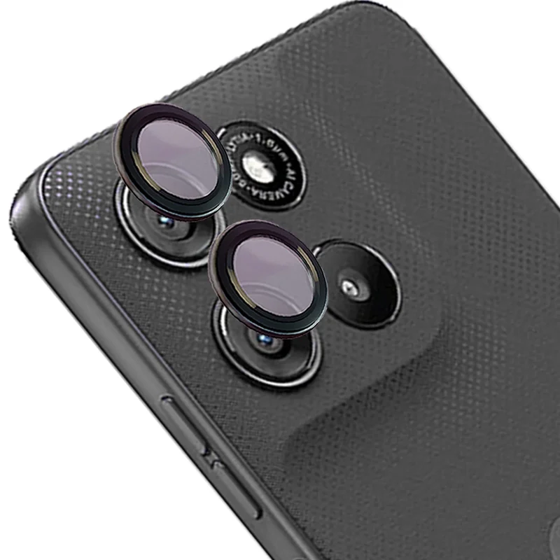 Glas für die Kamera für Motorola Moto G57 Power / G67 Power, Bizon Glass Snap Lens, 1 Set, Schwarzer Rahmen