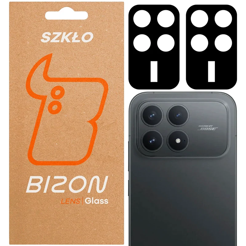 Gehärtetes Glas für die Kamera für Xiaomi POCO F8 Pro, Bizon Glass Lens, 2 Stück