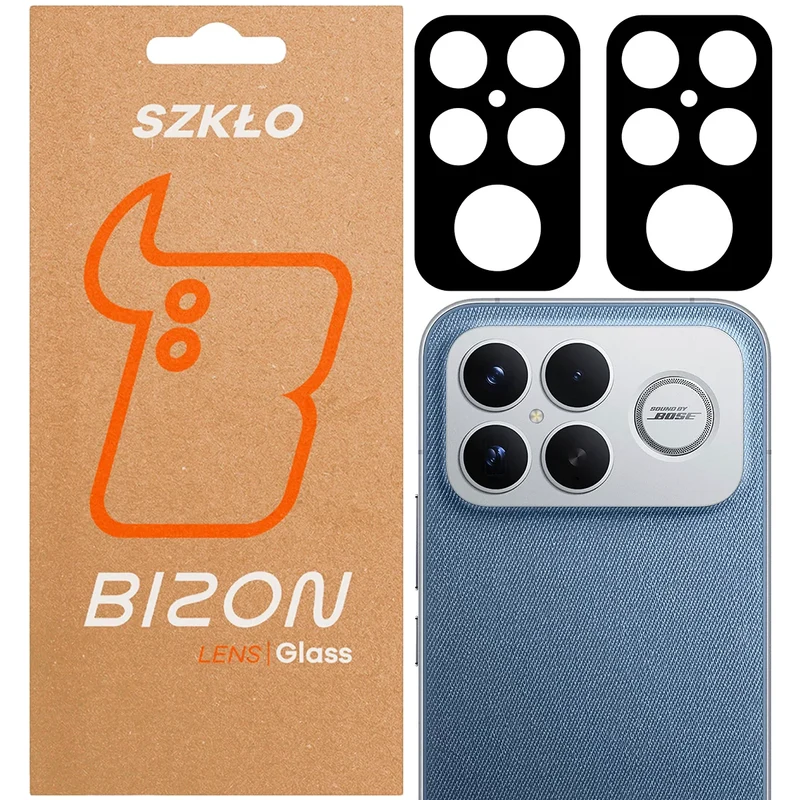 Gehärtetes Glas für die Kamera für Xiaomi POCO F8 Ultra, Bizon Glass Lens, 2 Stück