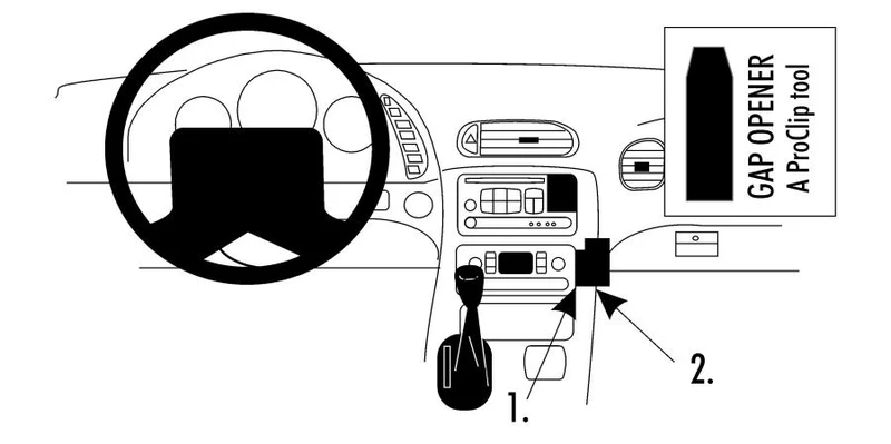 ProClip Fahrzeughalter 852659 - Winkelbefestigung - Chevrolet Corvette 97-04