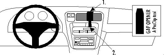 ProClip Fahrzeughalter 852399 - Mittelbefestigung - Toyota 4Runner 96-98