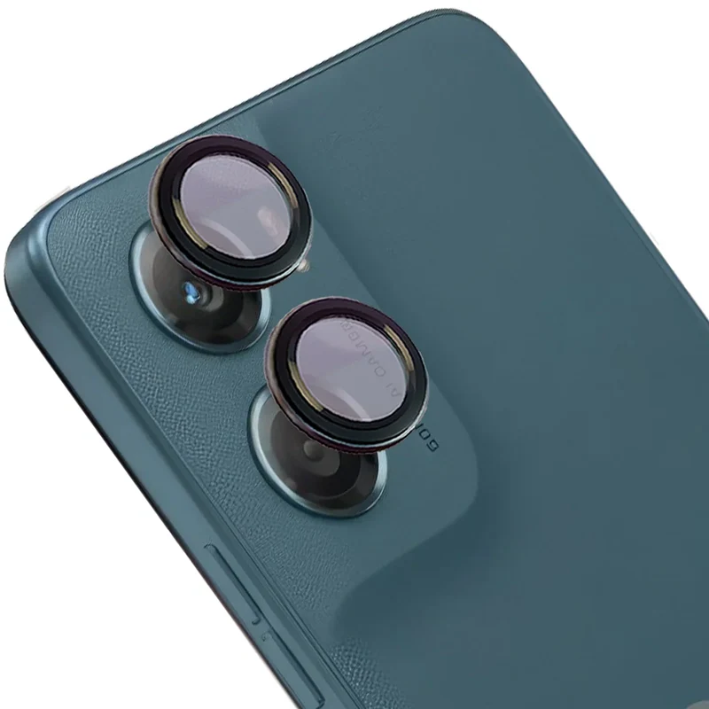 Glas für die Kamera für Motorola Moto G06 4G / G06 Power 4G, Bizon Glass Snap Lens, 1 Set, Schwarzer Rahmen