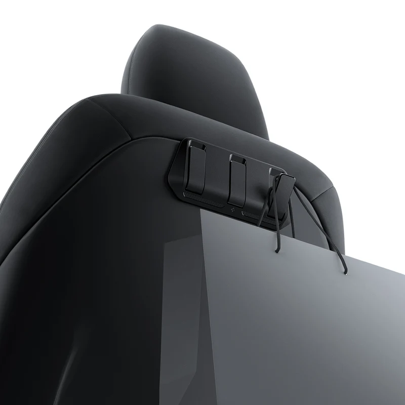 Autositzhaken unter den Kopfstützen für Tesla Model 3 / Y, Spigen Car Seat Hook Holder, Schwarz
