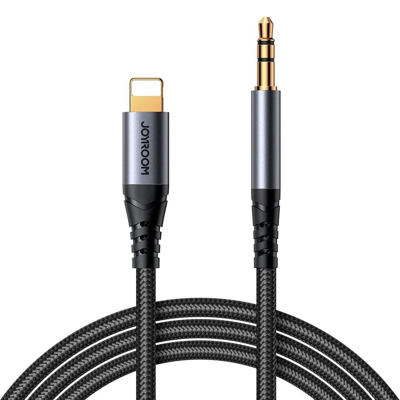 Audiokabel, AUX Jack 3.5mm - Lightning, Joyroom SY-A06, 1,2m, Schwarz