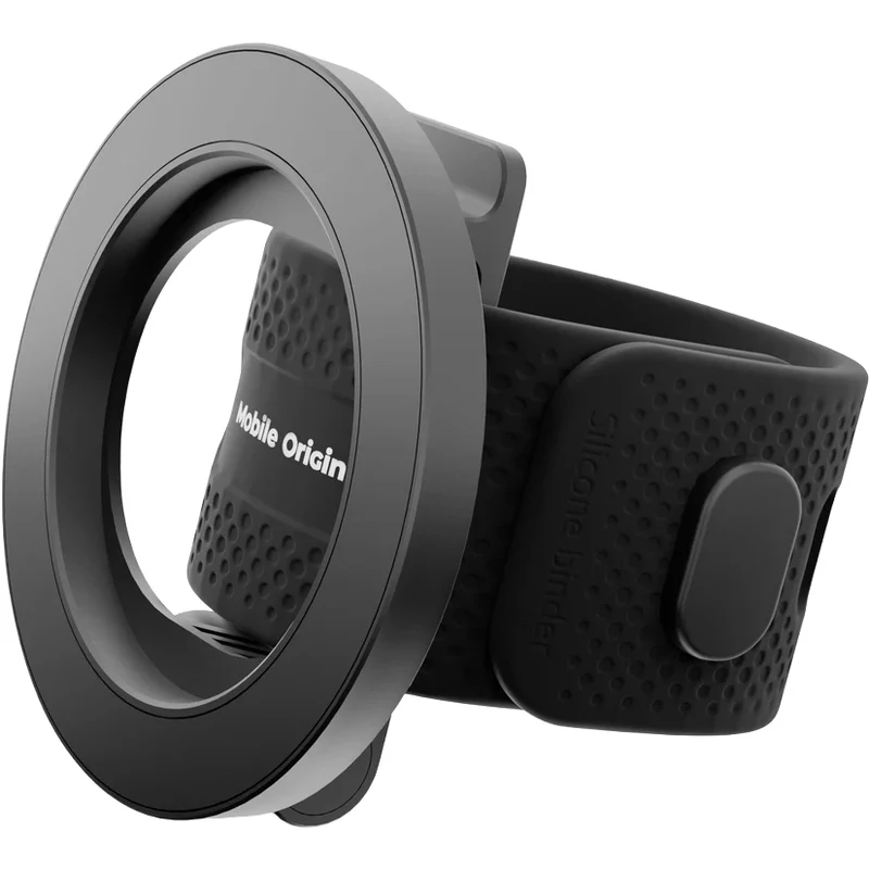 Magnetische Halterung für MagSafe, Mobile Origin Mag O2, für Silikonarmband, Schwarz