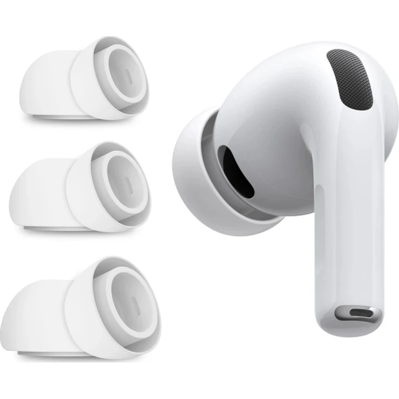 Ohrhörer-Ohrstöpsel, Tech-Protect Ear Tips 3er-Pack für AirPods Pro 3, Weiß