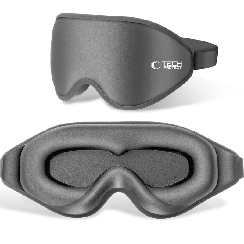 Augenmaske ohne Druck, Tech-Protect Eyeshade Sleep, Grau