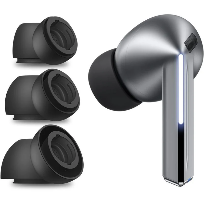 Ohrstöpsel für Kopfhörer für Galaxy Buds 3 Pro, Tech-Protect Ear Tips 3er-Pack, Dunkelgrau