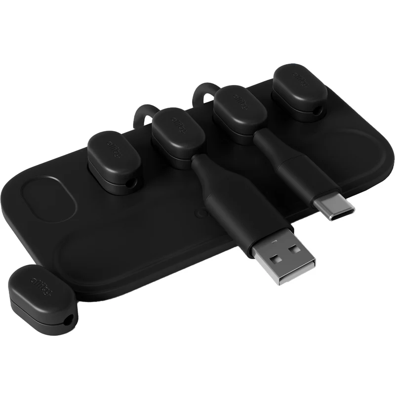 Magnetischer Kabel-Organizer, Allity ASA-410, Schwarz