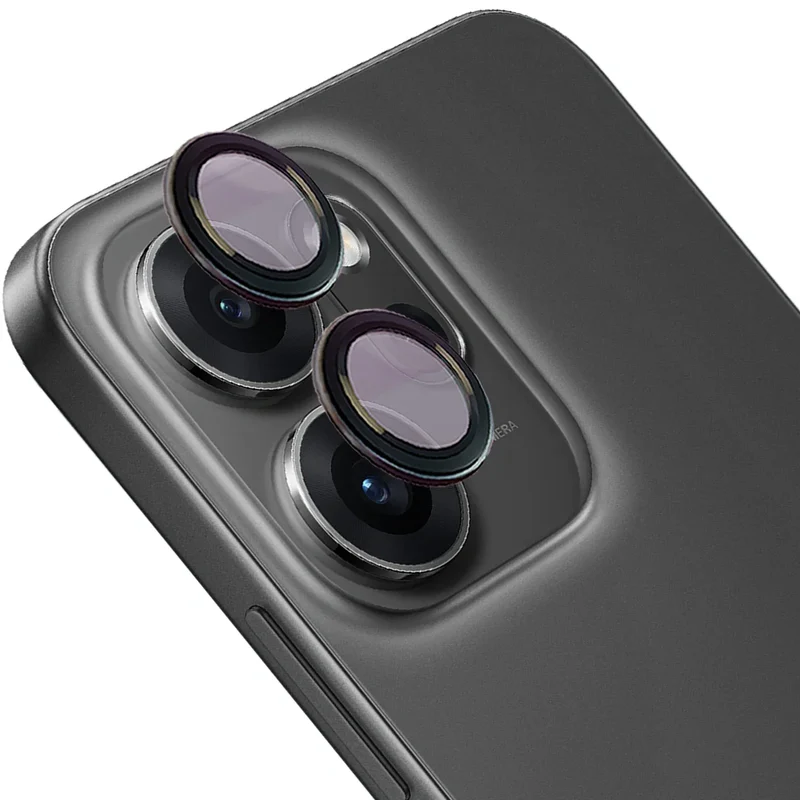 Glas für die Kamera für Oppo Reno 14 F / FS, Bizon Glass Snap Lens, 1 Set, Schwarzer Rahmen