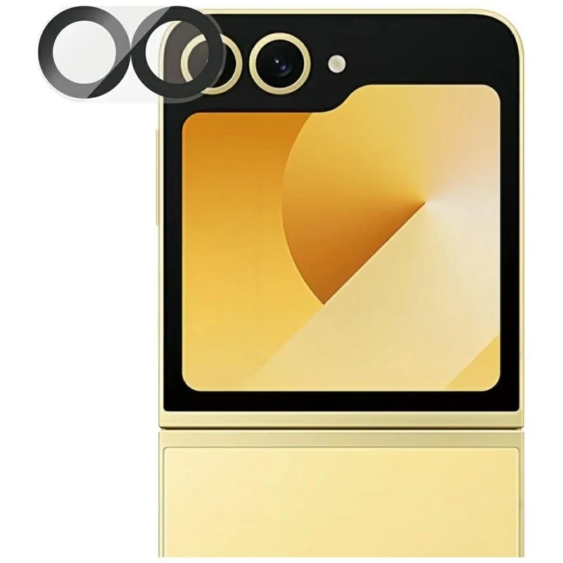 Gehärtetes Glas für Galaxy Z Flip7 FE, PanzerGlass PicturePerfect Camera Lens Protector, Transparent mit schwarzen Rahmen