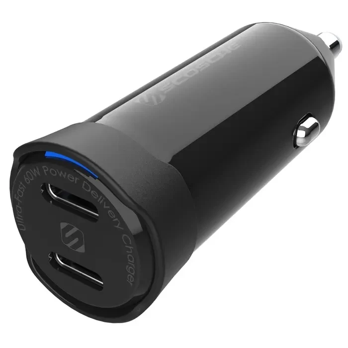 PowerVolt 60 Watt Dual-Port USB-C Car Charger