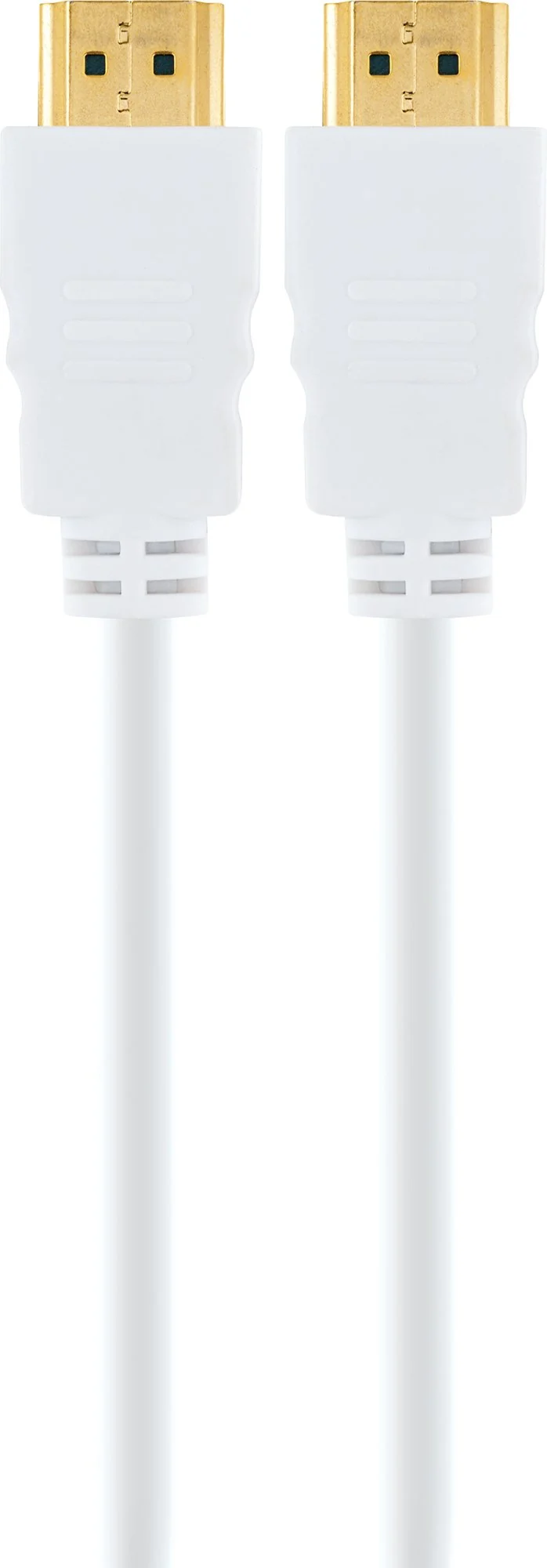HDMI®-Kabel mit Ethernet 18 Gbit/s weiß/gold