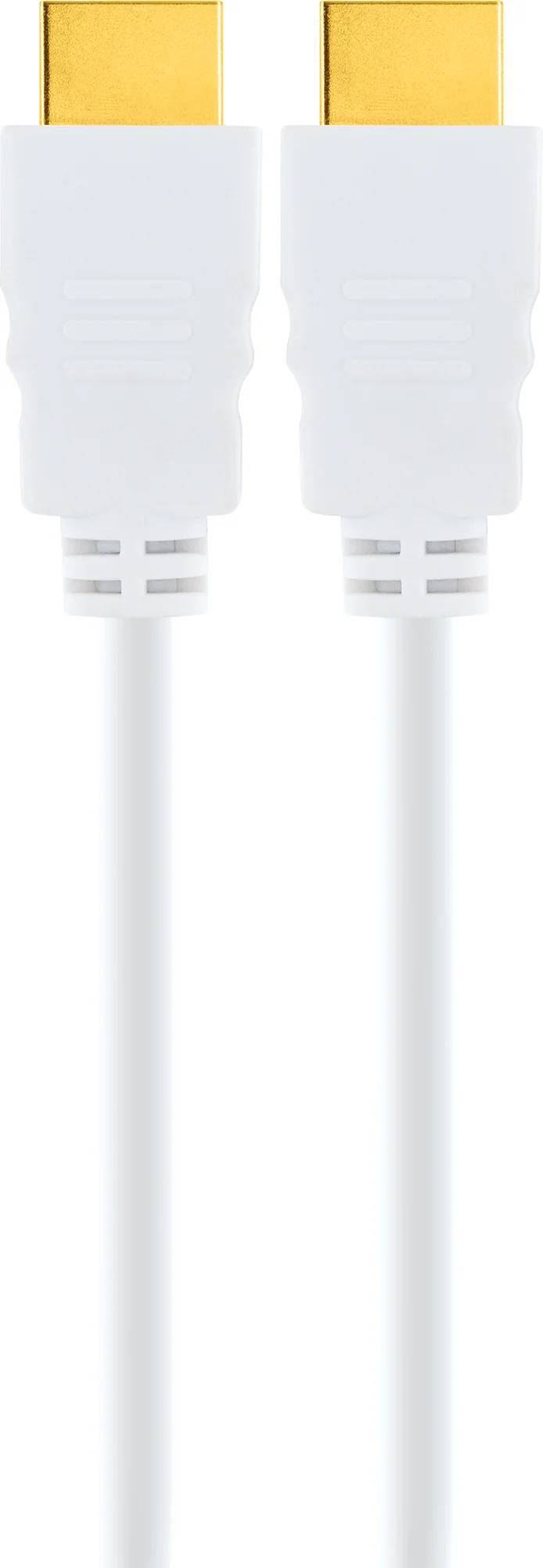 HDMI®-Kabel mit Ethernet 18 Gbit/s weiß/gold 1,5/3 m