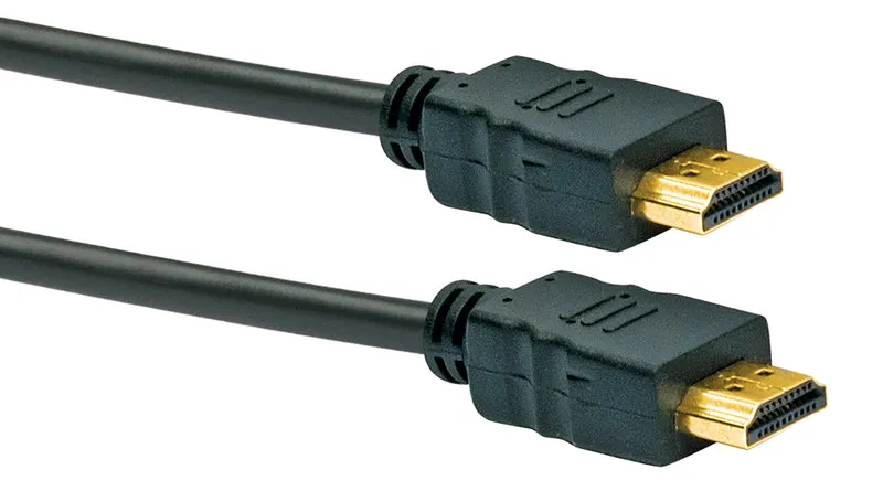 HDMI®-Kabel mit Ethernet 18 Gbit/s schwarz/gold 0,7-5 m