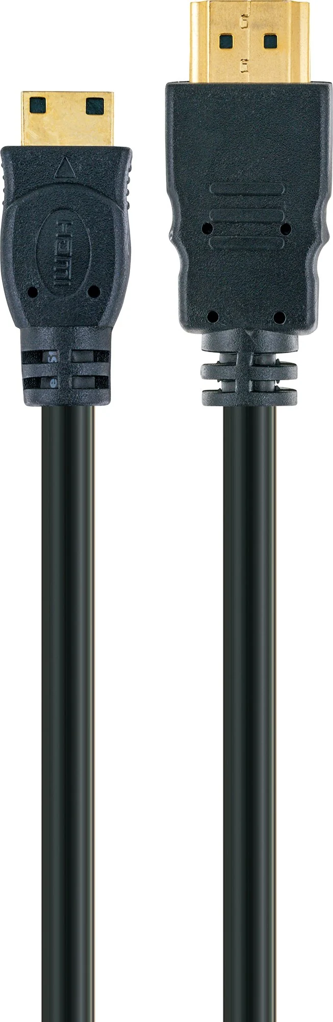 HDMI-Mini-HDMI® Adapterkabel mit Ethernet 18 Gbit/s schwarz/gold 1,5 m