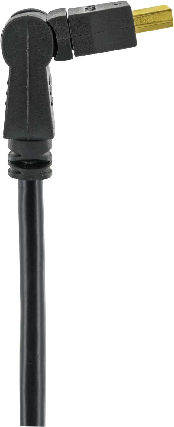 HDMI®-Kabel mit Ethernet 360° drehbar 18 Gbit/s schwarz/gold 1,5 m