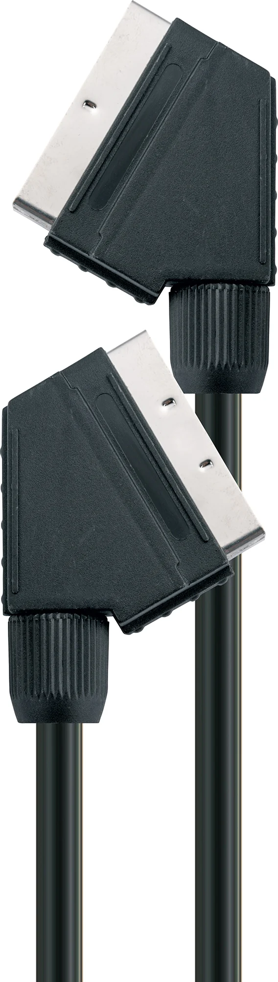 SCART Anschlusskabel Ø 7 mm 2/3 m schwarz