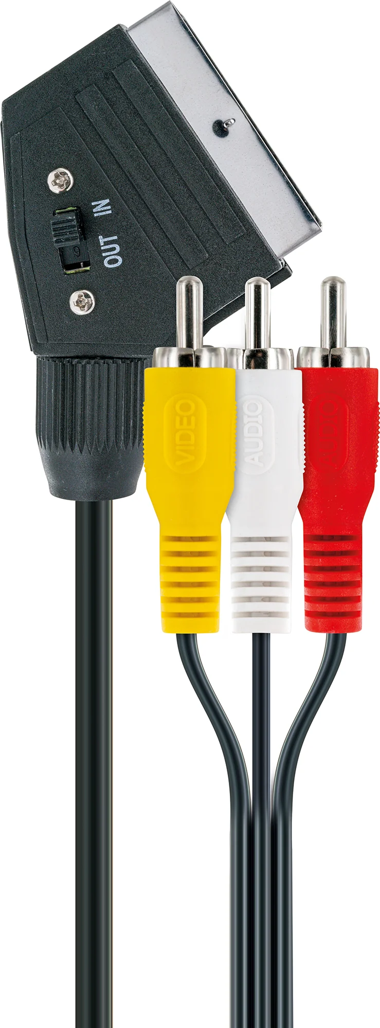 SCART/CINCH Adapterkabel 1,5 m schwarz