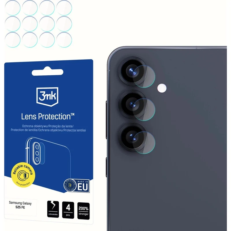 Objektivschutz für Galaxy S25 FE, 3mk Lens Protection, 4 Sätze