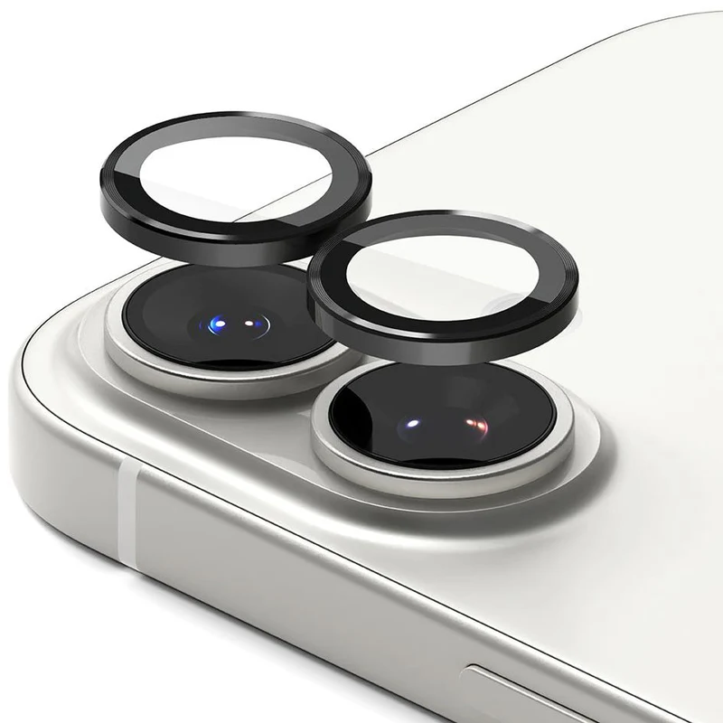 Kameraschutz für iPhone 17, Ringke Camera Lens Frame Glass, 2-Pack, Schwarz und Transparent