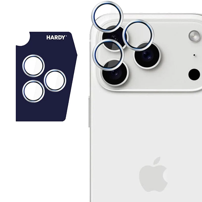 Objektivschutz für iPhone 17 Pro Max / 17 Pro, 3mk HARDY Lens Protection Pro, 1 Set, Silbern