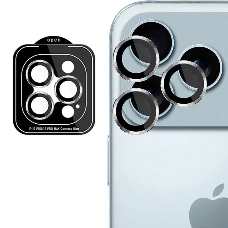 Objektivschutz für iPhone 17 Pro Max / 17 Pro, 3mk Lens Protection Pro, Silbern