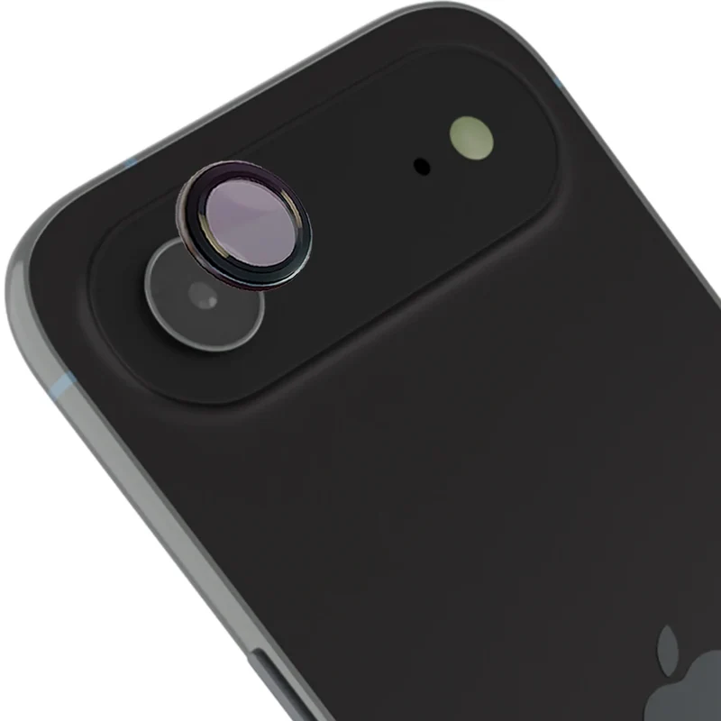 Glas für die Kamera mit Applikator für iPhone Air, Bizon Glass Snap Lens, 1 Set, Schwarz Rahmen