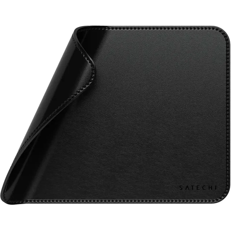 Mauspad aus veganem Leder für den Schreibtisch, Satechi Premium Mouse Pad, Schwarz
