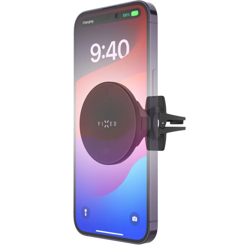 Autohalterung Magnetische zum Lüftungsgitter für MagSafe, Fixed MagRound 2 Qi2 15W, Schwarz