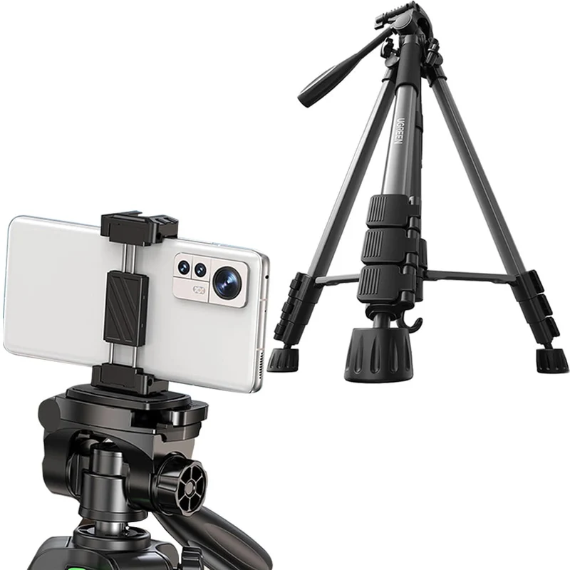 Handgriff, Stange, Stativ für Telefon, Kamera, Ugreen Professional Tripod LP661, Schwarz