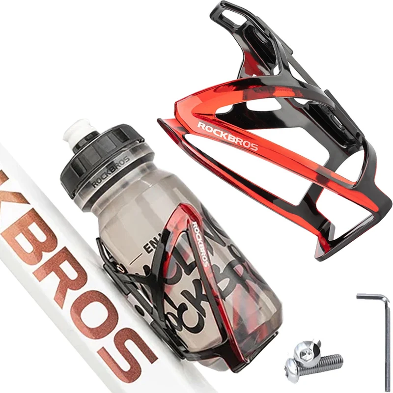 Fahrradhalterung für Flasche, Rockbros FK338, Schwarz-Rot