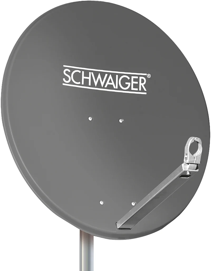 Aluminium Satellitenschüssel 60 cm Hellgrau/Rot/Anthrazit
