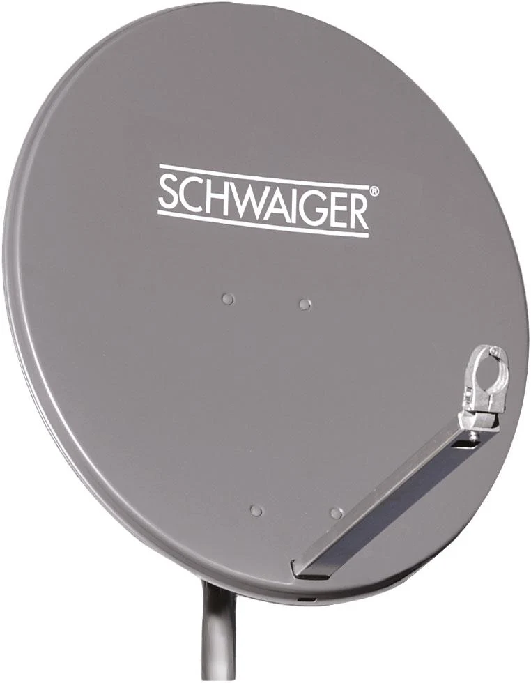 Satellitenschüssel Aluminium Hellgrau/Rot/Anthrazit 75 cm