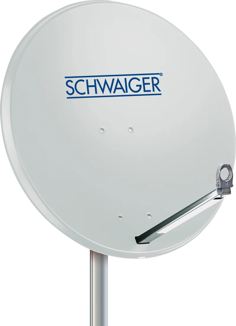 Aluminium Satellitenschüssel 80 cm Hellgrau/Rot/Anthrazit