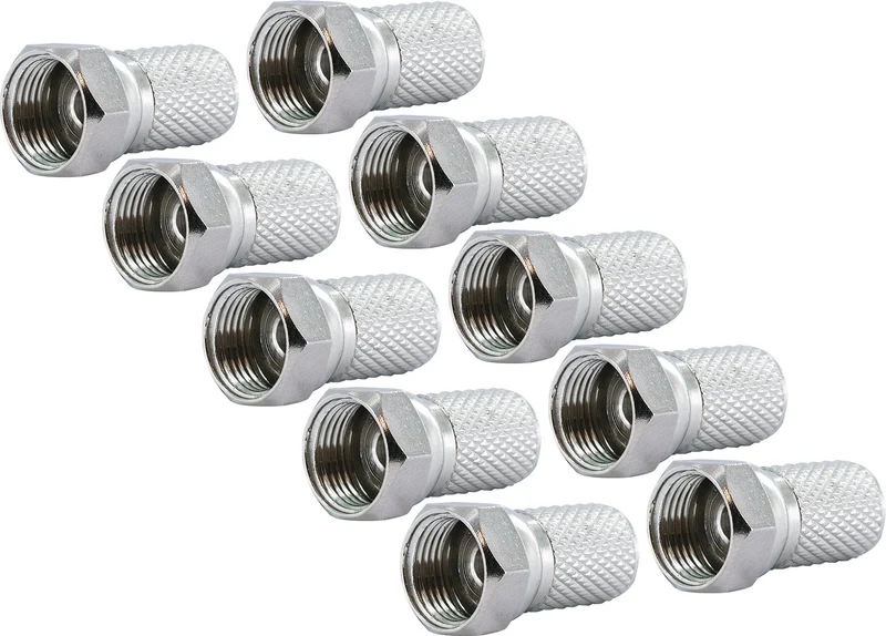 F-Aufdrehstecker 10er Set Ø 7,5 mm