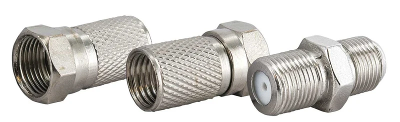 F-Stecker und Verbinder 3er Set Ø 7 mm