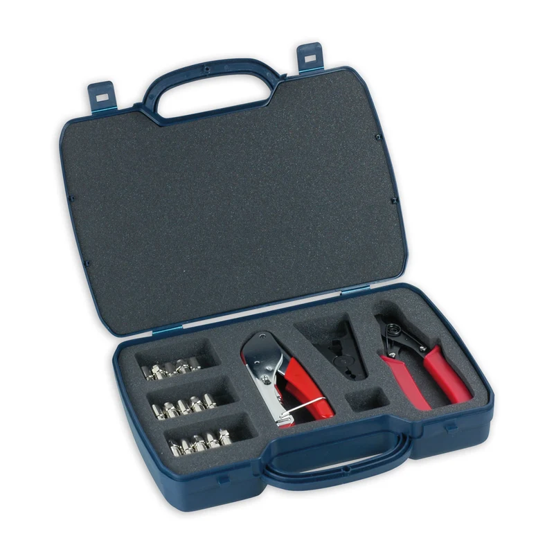 Montageset mit 15x F-Verpressstecker im Koffer