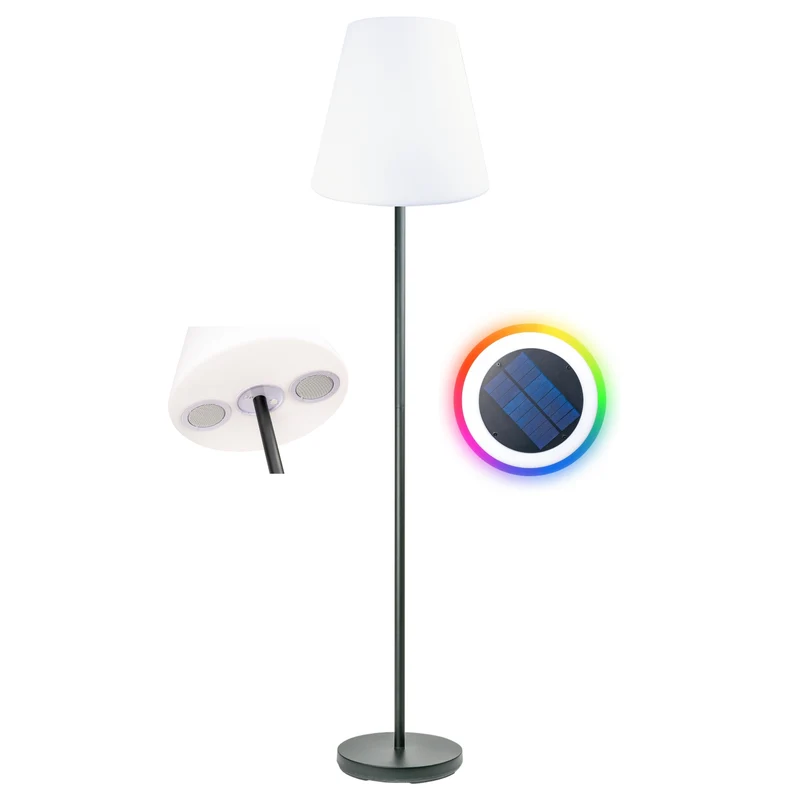 Solar-Stehleuchte mit Lautsprecher 1,5 m RGB