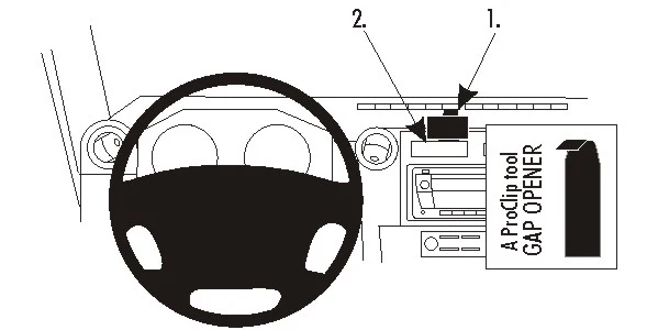 ProClip Fahrzeughalter 854467 - Mittelbefestigung - Toyota LandCruiser 70 08-23