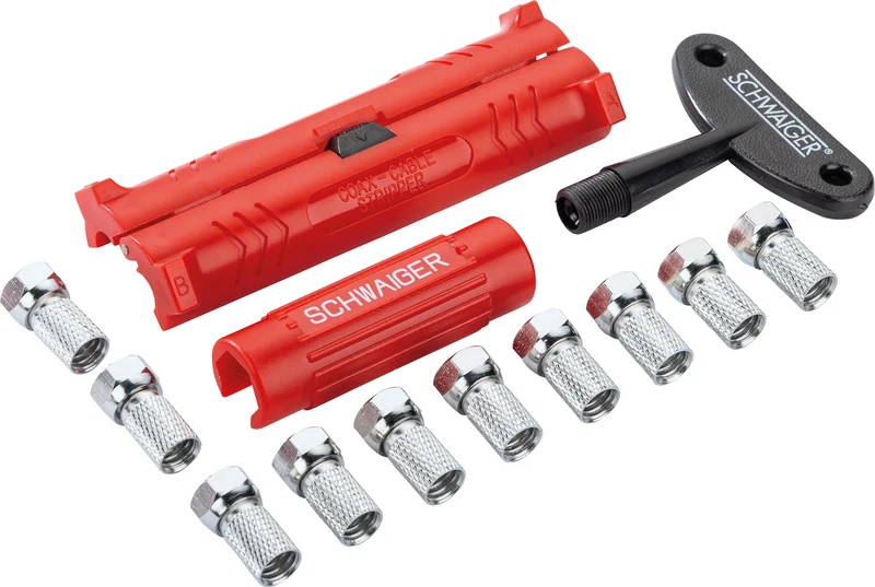 Montageset Koaxialkabel inkl. 10x F-Stecker